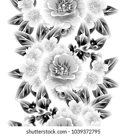 Abstract elegance seamless pattern with floral background