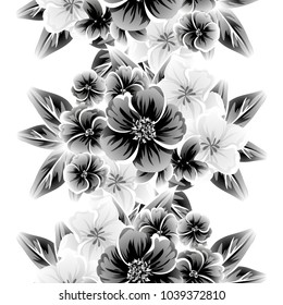 Abstract elegance seamless pattern with floral background