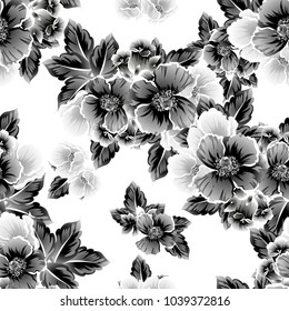 Abstract elegance seamless pattern with floral background