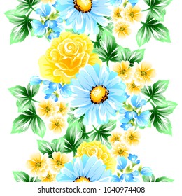 Abstract elegance seamless pattern with floral background