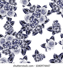 Abstract elegance seamless pattern with floral background