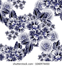 Abstract elegance seamless pattern with floral background