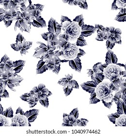 Abstract elegance seamless pattern with floral background