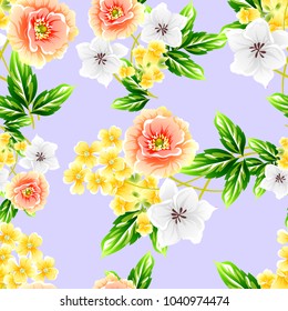 Abstract elegance seamless pattern with floral background