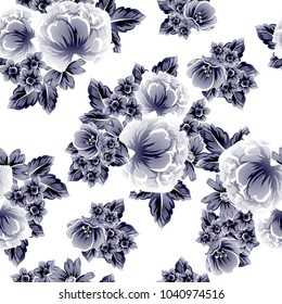 Abstract elegance seamless pattern with floral background