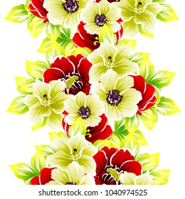 Abstract elegance seamless pattern with floral background