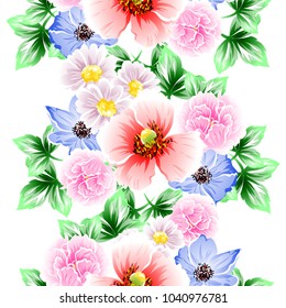 Abstract elegance seamless pattern with floral background
