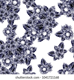 Abstract elegance seamless pattern with floral background