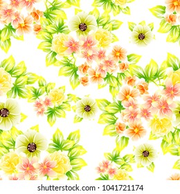 Abstract elegance seamless pattern with floral background
