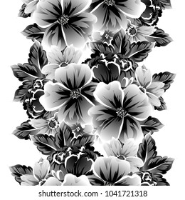 Abstract elegance seamless pattern with floral background