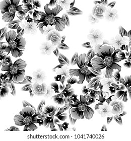 Abstract elegance seamless pattern with floral background
