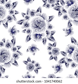 Abstract elegance seamless pattern with floral background
