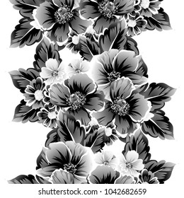 Abstract elegance seamless pattern with floral background