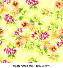Abstract elegance seamless pattern with floral background