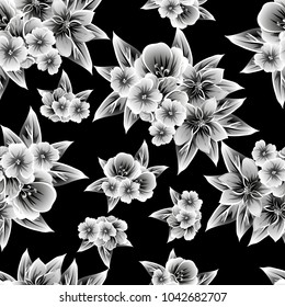 Abstract elegance seamless pattern with floral background