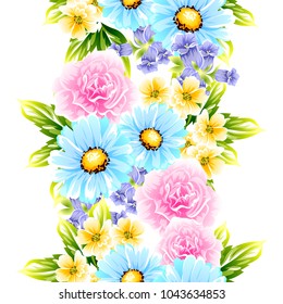 Abstract elegance seamless pattern with floral background