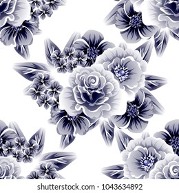 Abstract elegance seamless pattern with floral background