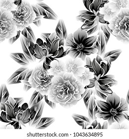 Abstract elegance seamless pattern with floral background