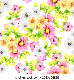 Abstract elegance seamless pattern with floral background