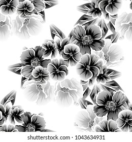 Abstract elegance seamless pattern with floral background