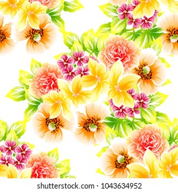 Abstract elegance seamless pattern with floral background