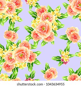 Abstract elegance seamless pattern with floral background
