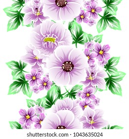 Abstract elegance seamless pattern with floral background