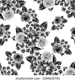 Abstract elegance seamless pattern with floral background