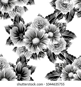 Abstract elegance seamless pattern with floral background