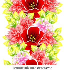 Abstract elegance seamless pattern with floral background