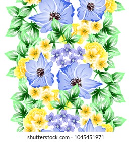 Abstract elegance seamless pattern with floral background