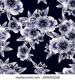 Abstract elegance seamless pattern with floral background