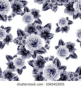 Abstract elegance seamless pattern with floral background