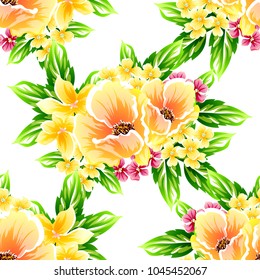 Abstract elegance seamless pattern with floral background