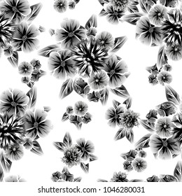 Abstract elegance seamless pattern with floral background