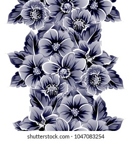 Abstract elegance seamless pattern with floral background