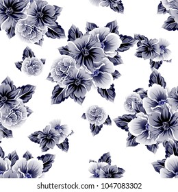 Abstract elegance seamless pattern with floral background