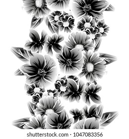 Abstract elegance seamless pattern with floral background