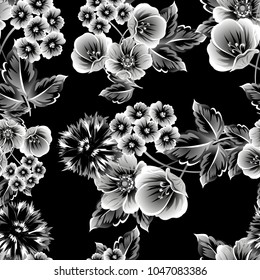Abstract elegance seamless pattern with floral background
