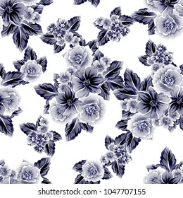 Abstract elegance seamless pattern with floral background