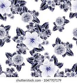 Abstract elegance seamless pattern with floral background