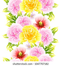Abstract elegance seamless pattern with floral background
