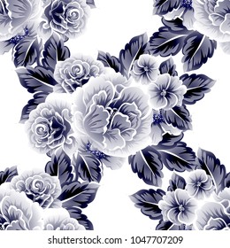 Abstract elegance seamless pattern with floral background