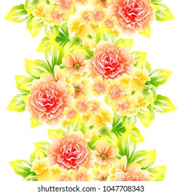 Abstract elegance seamless pattern with floral background
