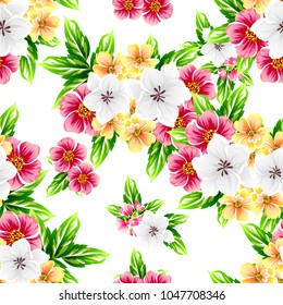 Abstract elegance seamless pattern with floral background