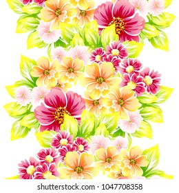Abstract elegance seamless pattern with floral background