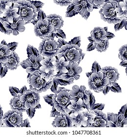 Abstract elegance seamless pattern with floral background
