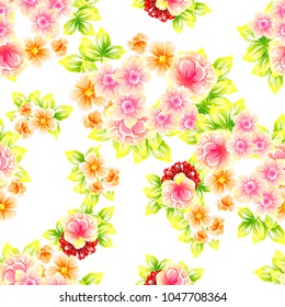 Abstract elegance seamless pattern with floral background