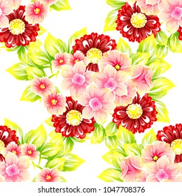 Abstract elegance seamless pattern with floral background