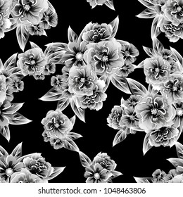 Abstract elegance seamless pattern with floral background